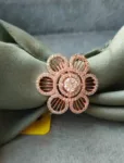Rose Gold Ring with Diamond Look