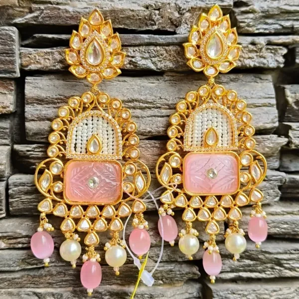 Golden Kundan Earrings